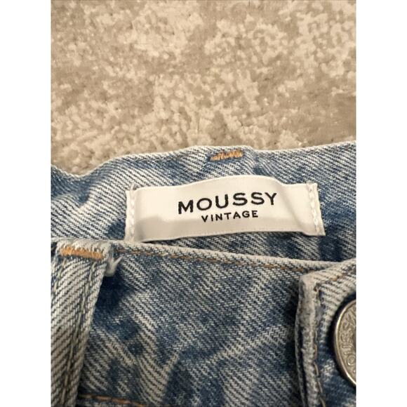 MOUSSY VINTAGE Howa Cut Off Shorts Distressed Faded Button Fly Selvedge Size 26 - Picture 5 of 10